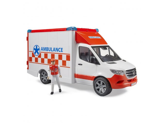 Bruder 02676 Záchranná auta - MB Sprinter ambulance s řidičem