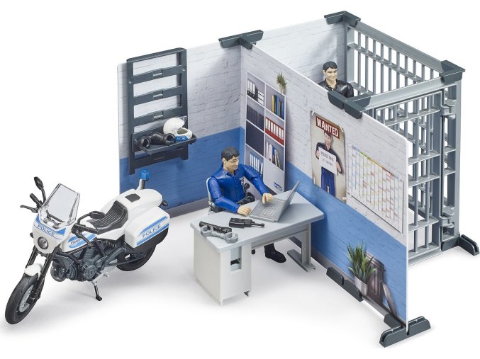 Bruder 62732 bworld - policejní stanice s motorkou