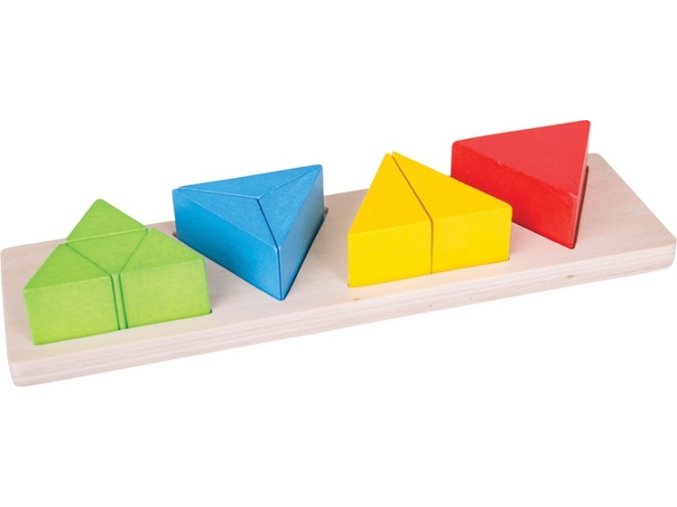 Bigjigs Toys Vkládací puzzle zlomky trojúhelníky