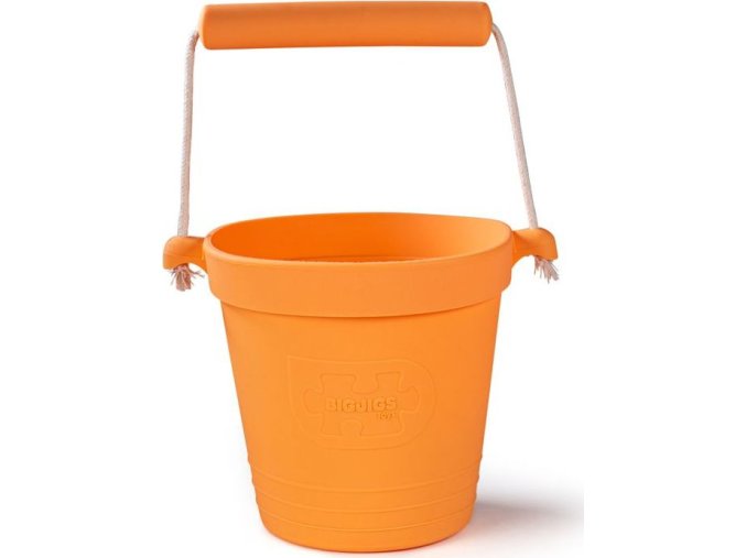 Bigjigs Toys Plážový kyblíček oranžový
