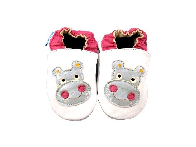 MiniFeet capáčky hrošík Happy bílé