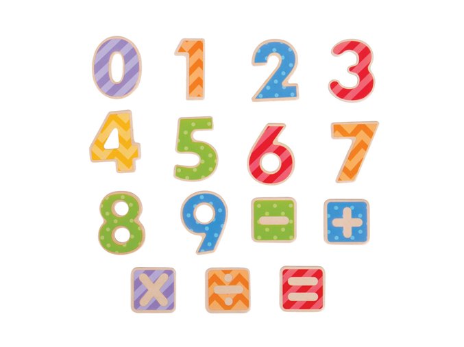 Bigjigs Toys Magnetické barevné číslice