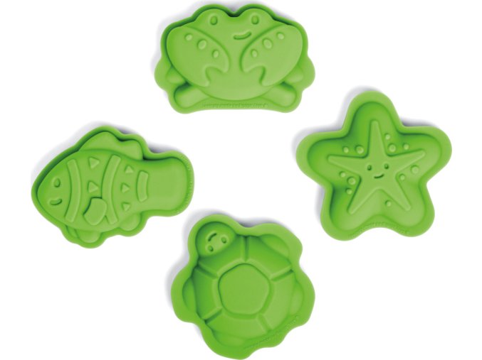 Bigjigs Toys Silikonové formičky zelené Meadow