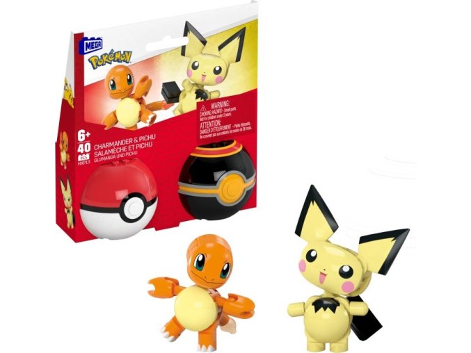 Mega Construx Pokémon Charmander & Pichu 40 dílků