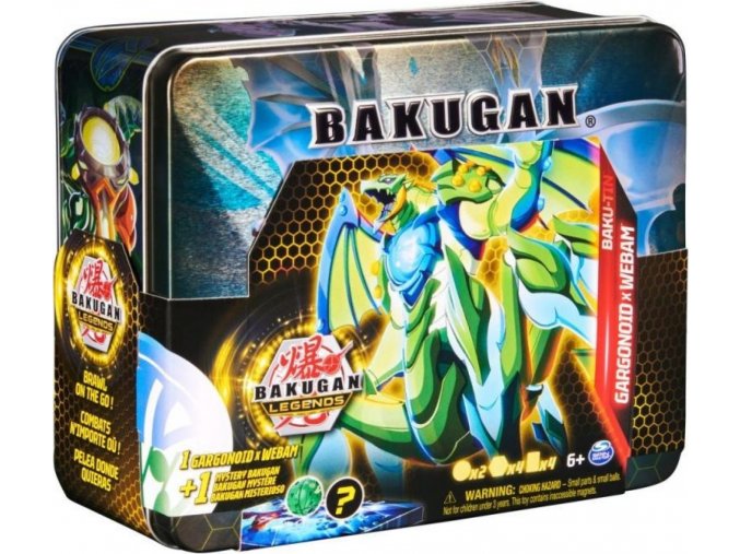 Plechový box s exkluzivním Bakuganem S5 GARGONOID x WEBAM
