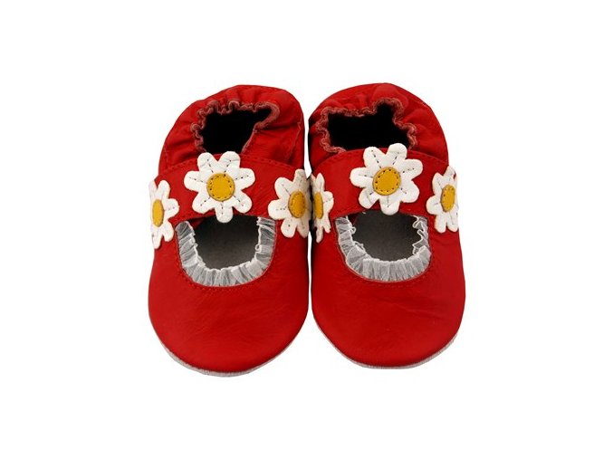 MiniFeet capáčky sandálky sedmikrásky červené