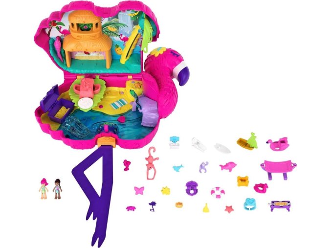 Polly Pocket Mikro Pocketová kabelka Plameňák
