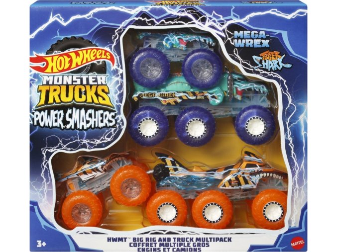 Mattel Hot Wheels Monster Trucks Power Smashers Tahače a Trucky