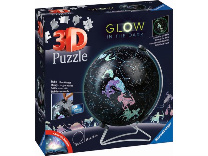 Ravensburger 11544 Puzzle-Ball Svítící globus: Hvězdná obloha 190 dílků