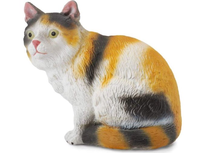 Collecta 88490 3-barevná domácí kočka sedící