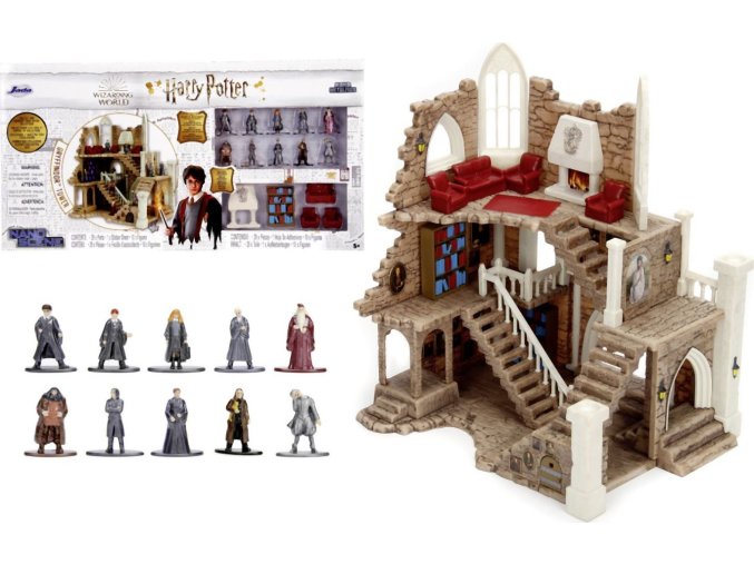 Harry Potter Nebelvírská věž s nanofigurkami