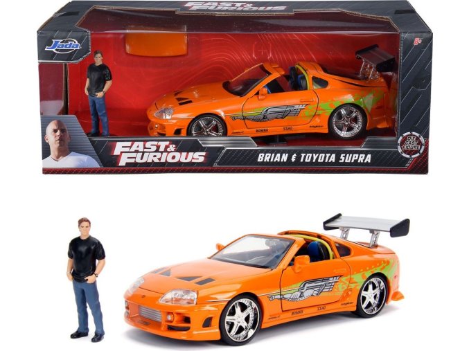 Rychle a zběsile auto 1995 Toyota Supra 1:24 + figurka Brian O’Conner