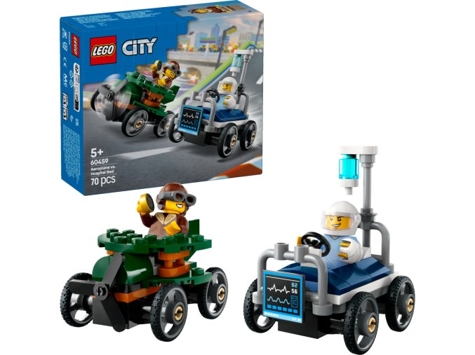 LEGO® City 60459 Závodní balíček: Letadlo vs. nemocniční lůžko