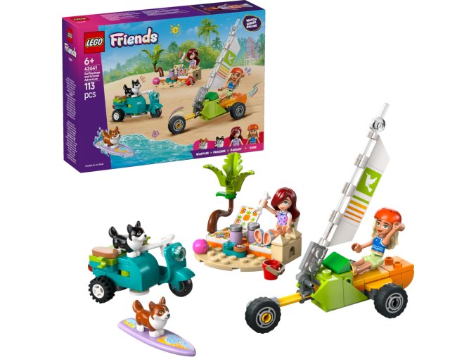 LEGO® Friends 42641 Dobrodružství se surfujícími psy a skútrem