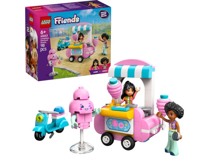 LEGO® Friends 42643 Stánek s cukrovou vatou a skútr