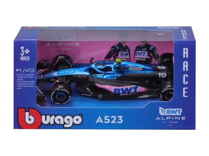 Bburago auto 1:43 RACE Formula F1 - BWT Alpine F1 Team A523 2023/10/Pierre Gasly