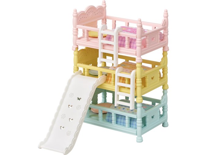 Sylvanian Families 5741 Nábytek - třípatrová postel se skluzavkou