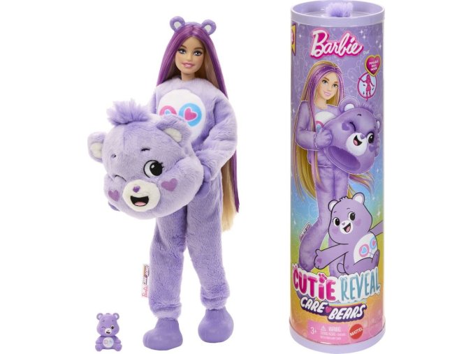 Barbie CUTIE REVEAL Barbie a starostliví medvídci - fialová