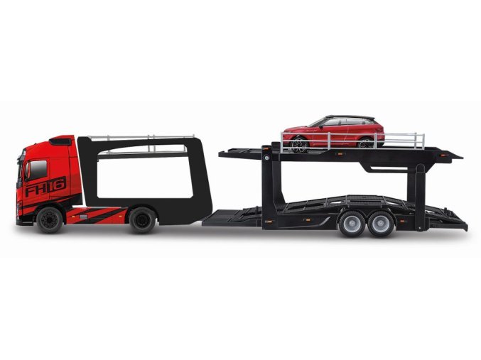 Bburago 1:43 STR FIRE Multicar Carrier set autíček Volvo FH16 w/Land Rover LRX Concept