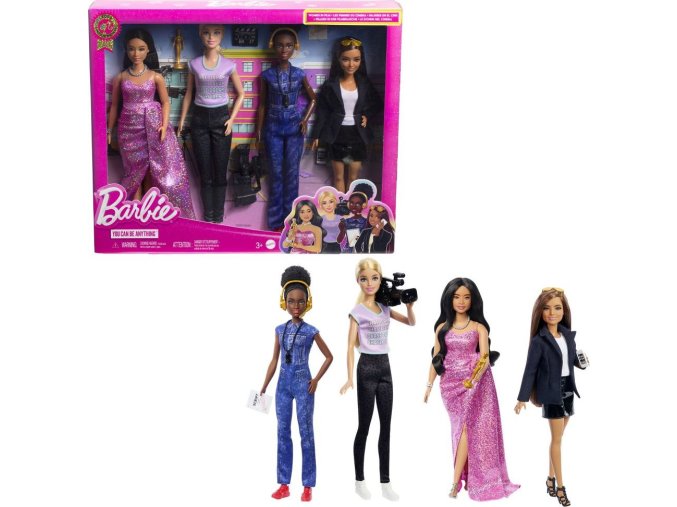 Barbie Sada 4 ks panenek filmové povolání
