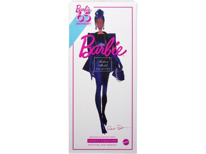 Barbie panenka v safírově modré róbě