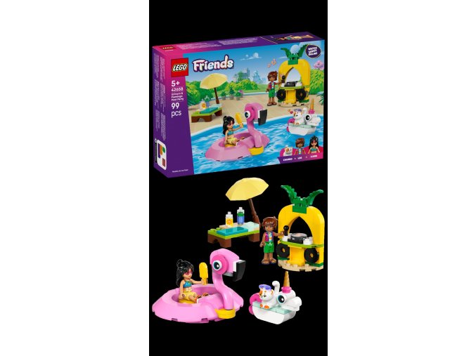 LEGO® Friends 42658 Zábava u bazénu s jednorožcem a plameňákem