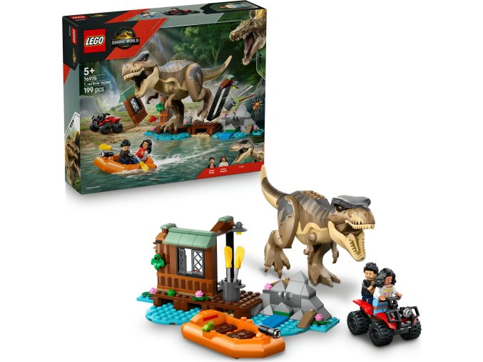 LEGO® Jurassic World 76975 T-rex a útěk po řece