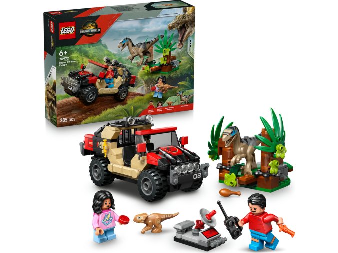 LEGO® Jurassic World 76972 Únik před raptorem v terénním autě