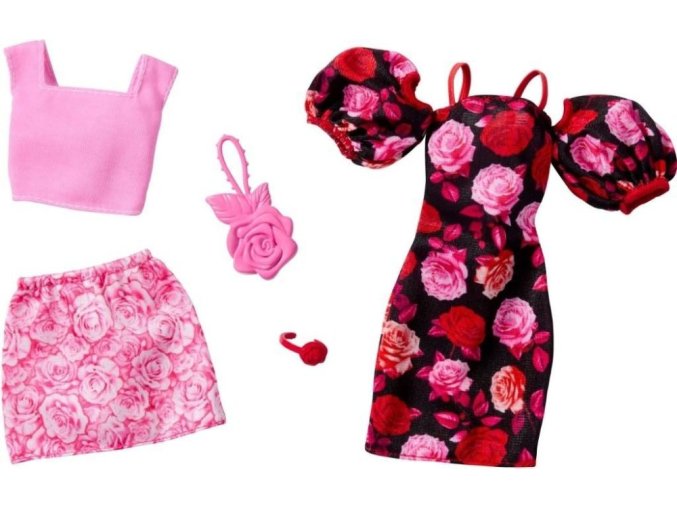 barbie set obleceni 2 ks ruze
