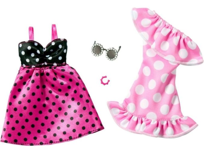 barbie set obleceni 2 ks puntiky