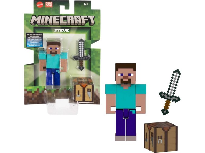 mattel minecraft figurka steve 8cm jcn28 1