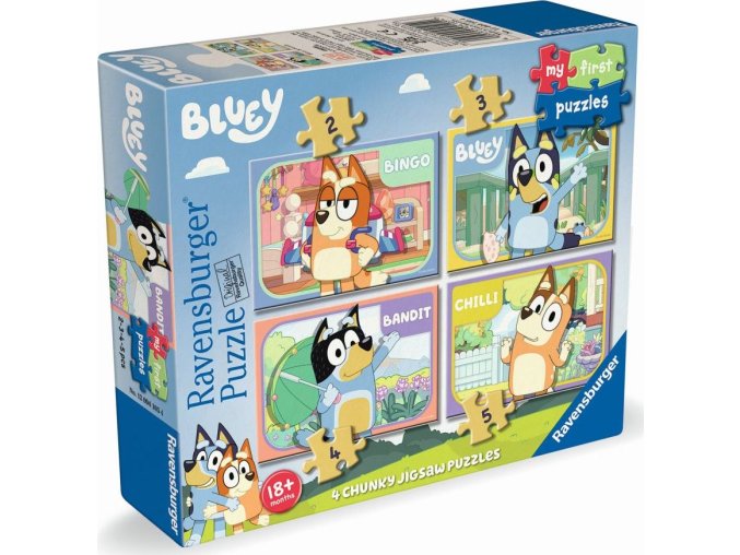 Moje první puzzle Bluey 2/3/4/5 dílků