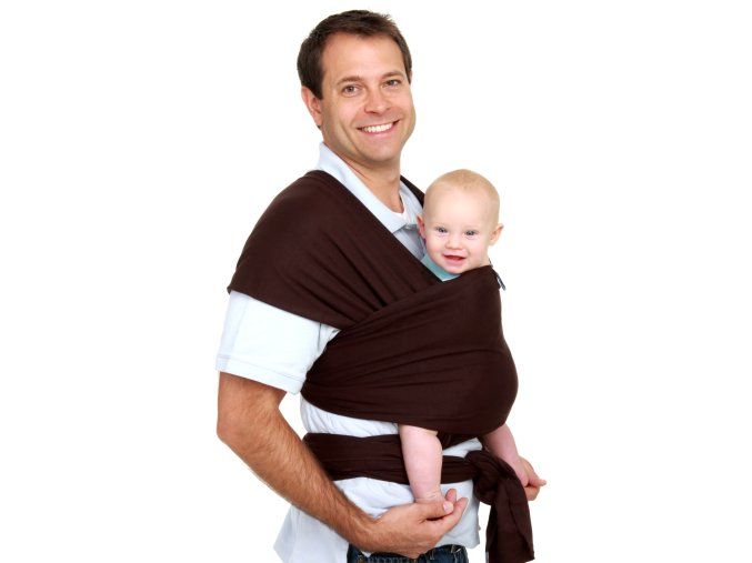 Moby Wrap elastický šátek original hnědý