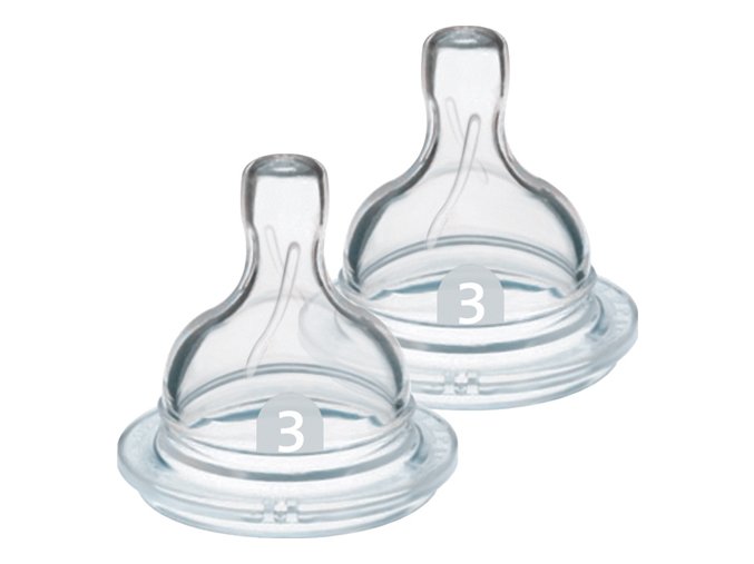 Dudlík Classic+ 3 otvory 2 ks