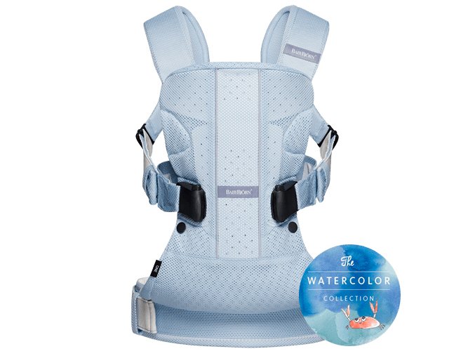 Nosítko Babybjörn One AIR Ice Blue Fish Mesh