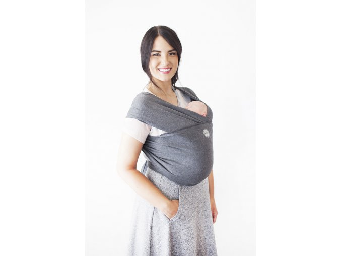 moby wrap evolution bamboo charcoal elasticky satek moby bambus sedy noseni deti