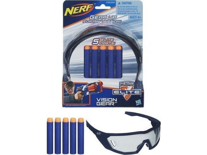 NERF Elite Brýle + 5 ks šipek
