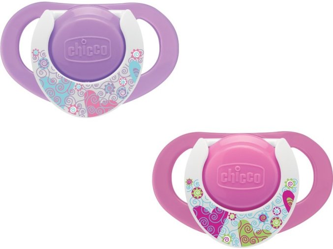 Šidítko Physio, silikonové, 12m+, růžové, 2 ks