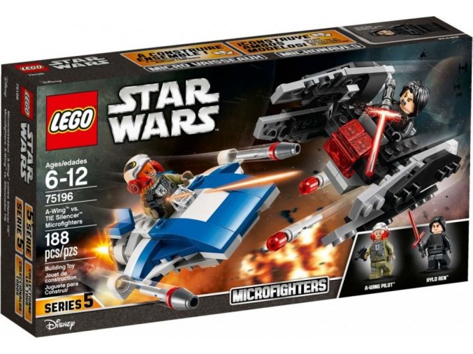 LEGO® Star Wars TM 75196 Stíhačka A-Wing™ vs. mikrostíhačka TIE Silencer™