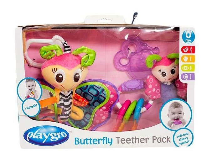 playgro butterfly teether pack