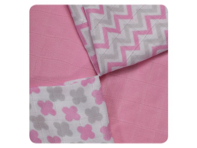 Bambusové ubrousky XKKO BMB 30x30 - Scandinavian Baby Pink MIX