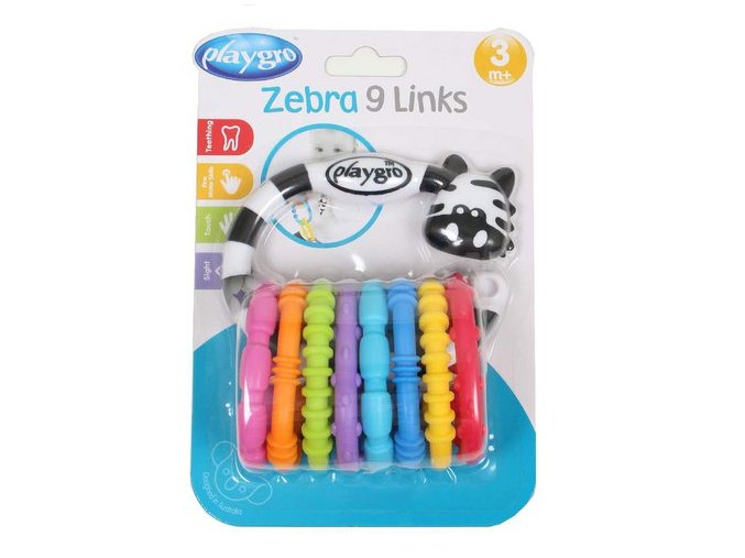 Playgro - Zebra s kroužky nová