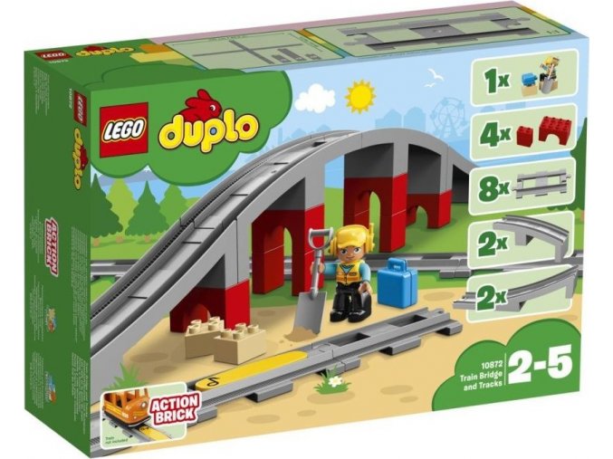 LEGO® DUPLO® 10872 Doplňky k vláčku – most a koleje