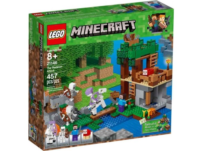 LEGO® Minecraft 21146 Útok kostlivců