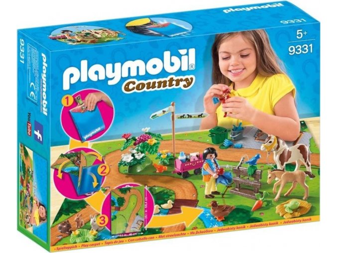 PLAYMOBIL® 9331 Herní mapa Koně - poškozený obal.