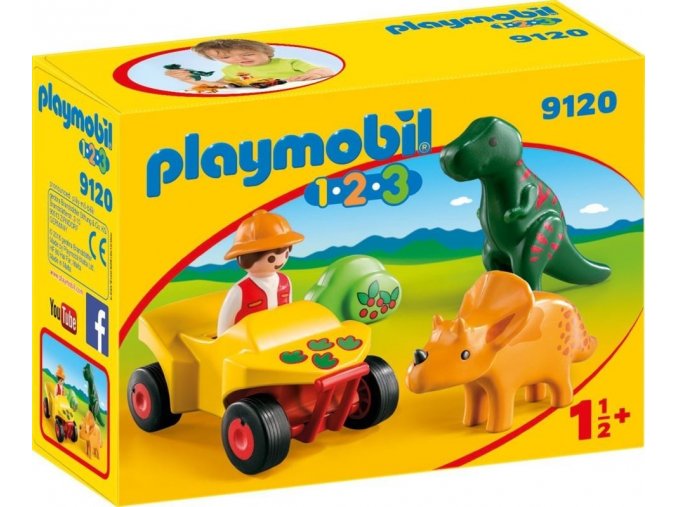 PLAYMOBIL® 9120 Lovec dinosaurusů na čtyřkolce (1.2.3)