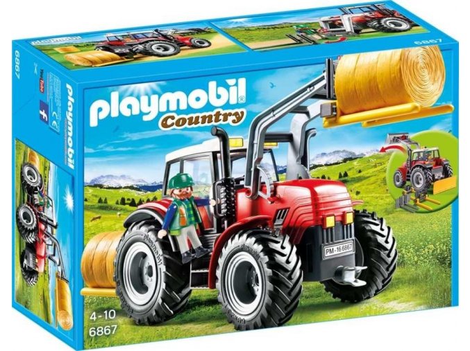 PLAYMOBIL® 6867 Velký traktor se sběračem balíků slámy