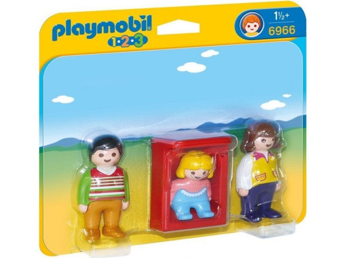 PLAYMOBIL® 6966 Rodiče s dítětem v kolébce (1.2.3)