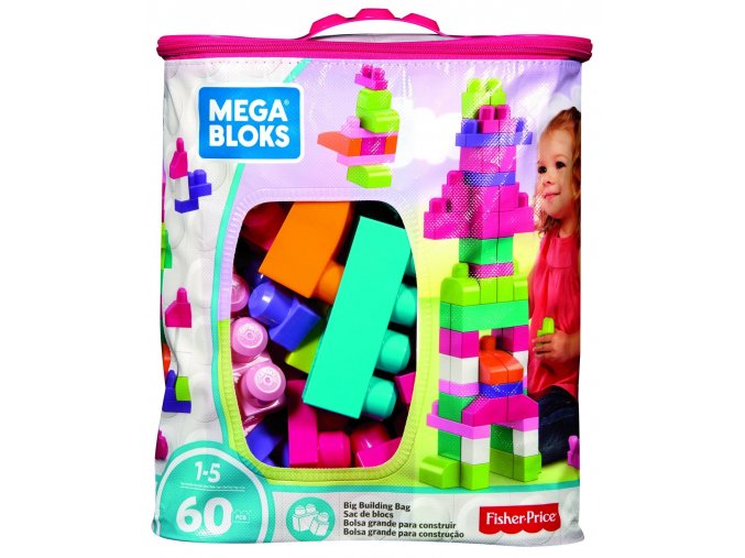 mega bloks 60 kostek v ruzovek vaku 01