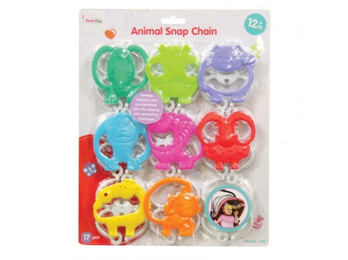 animal snap chain 8 pcs